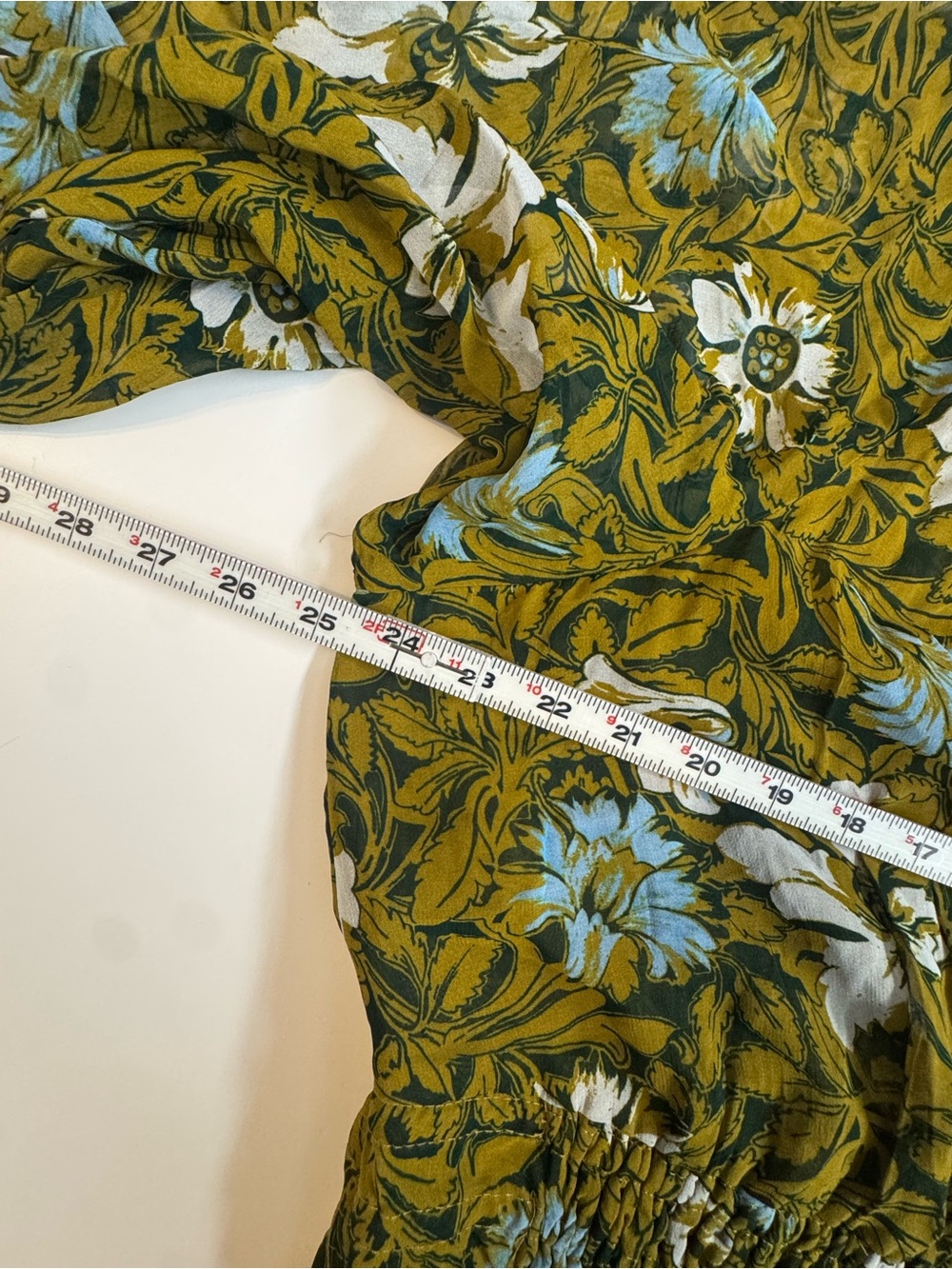 NWT Anthropologie Somerset Long Sleeve Mock Neck Chiffon Maxi Dress Green 2X - Picture 6 of 15